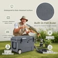 thumbnail image 5 of Spaco 52-Quart Heavy-Duty Portable Hard Cooler with 6-Day Ice Retention, All-Terrain Wheels & Built-in Ruler, Gray, 5 of 8