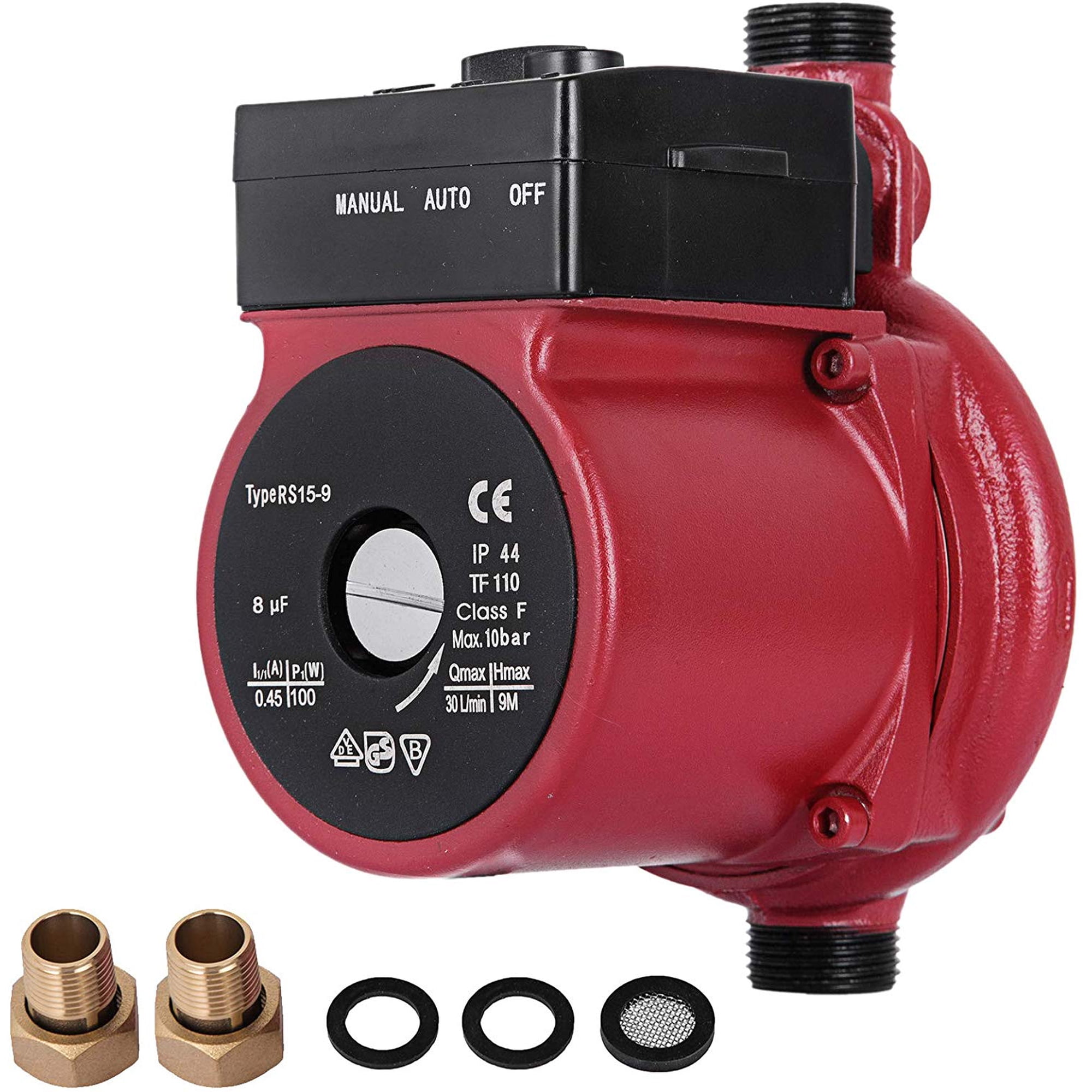 VEVOR 1 Hot Water Circulation Pump 3-Speed Circulator Pump 110-120V -  Walmart.com