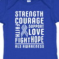 thumbnail image 4 of Inktastic ALS Awareness Strength Courage Support Boys or Girls Baby Bodysuit, 4 of 5