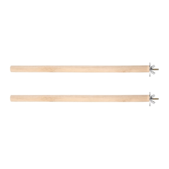 Uxcell Natural Wooden Bird Branch,  Length 11.8'' Dia 17mm, Wooden, Bird Playground Natural Bird Perches Intended for Small Medium Birds / Cockatiels / Budgies / Parakeets, Pack of 2