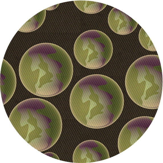 Ahgly Company Indoor Square Patterned Milk Chocolate Brown Area Rugs, 3' Square