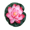 thumbnail image 1 of leyfeng Flores de loto flotantes artificiales de 4 pulgadas, estanques de agua, hoja de loto de espuma, almohadilla de lirio falsa flotante, 1 of 7
