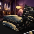 thumbnail image 5 of Homewish Clouds Stars Zipper Full Size Comforter Sets with Fitted Sheet and 2 Pillowcases, Black and Gold Zipper Bedding Set, Black Reversible, 5 of 7
