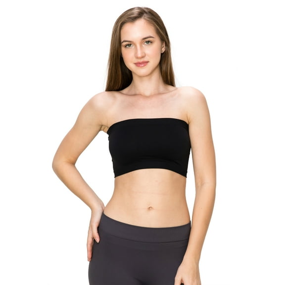 Kurve by Idea Seamless Mini Bandeau Strapless Tube Top Bra for Women, Made in USA, Available in Various Sizes