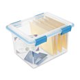 Sterilite 32 Qt. Gasket Box Plastic, Blue Aquarium
