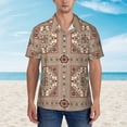 thumbnail image 2 of Sikiie Fashion Tatreez1 Print Men's Hawaiian Shirt, Summer Beach Button Pocket Short Sleeve T-Shirt,, 2 of 7