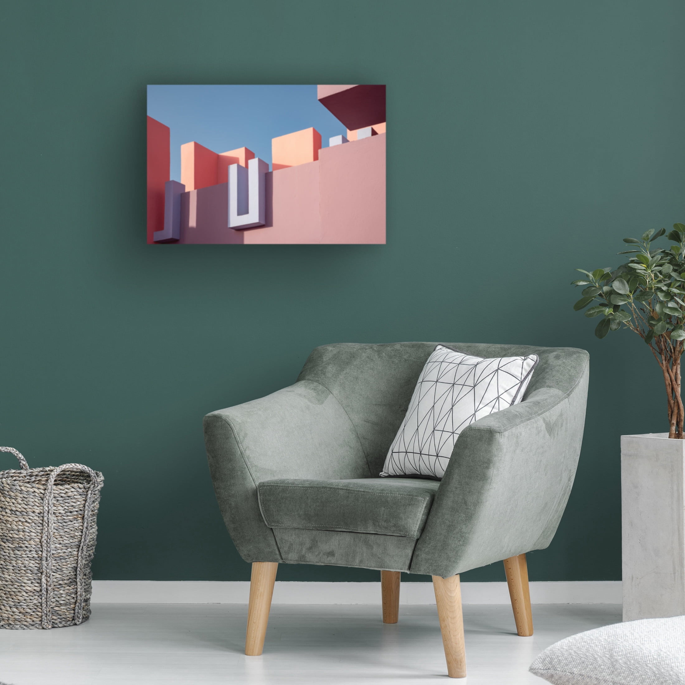 Trademark Fine Art Linda Wride  Muralla Roja 50 Canvas Wall Art