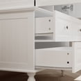 thumbnail image 2 of WIAWG 2-Door Wardrobe Armoire Closet with 3 Drawers and Hanging Rod plus Mirror, White, 2 of 8