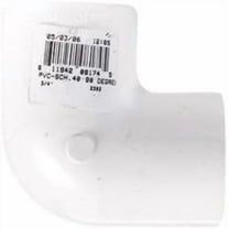Charlotte Pipe 90 Degree Elbow 3/4 " White Pvc Schedule 40