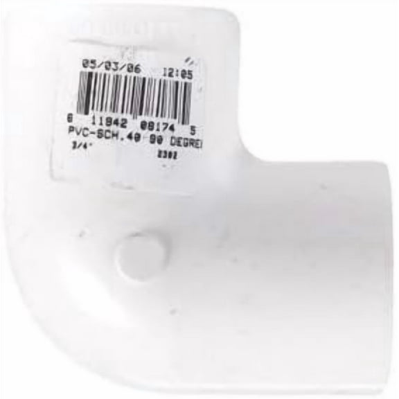 Charlotte Pipe 90 Degree Elbow 3/4 " White Pvc Schedule 40