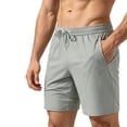 thumbnail image 2 of Men's Athletic Sports Shorts, 80% Nylon 20% Spandex Joggers, Elastic Waist Drawstring Straight Leg Quick Dry Breathable Stretchy for Gym Workout Running Casual Daily Summer, 2 of 7