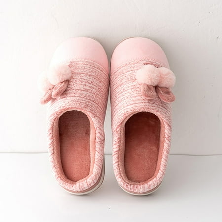

Aayomet Slippers For Men Slip On Men s Fuzzy Slippers Fluffy Comfy House Shoes Indoor Pink 7.5
