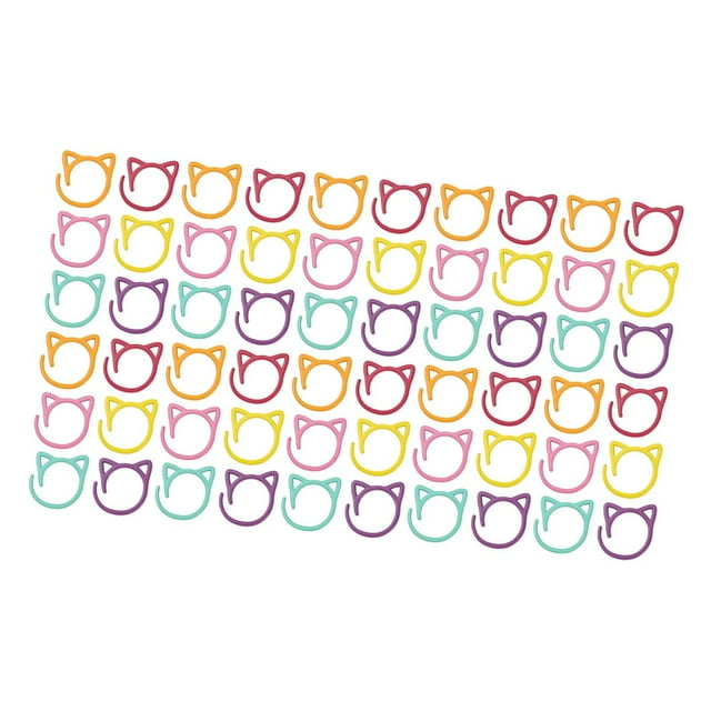 HILABEE 60 Pcs Marqueurs de Point de Crochet Anneaux Clips de Crochet pour Outil de Couture Crochet Coloré