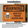 thumbnail image 3 of (2 Pack) Keep Out Poison Baited Area OSHA Warning Sign 18 Inch X 12 Inch Vinyl Label Decal Sticker Weather Resistant, UV Protected for Workplace, Business, and Construction Site, Made, 3 of 7