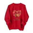 thumbnail image 2 of Craaazy Women's Plus Size Valentines Day Shirt Long Sleeve Crewneck Cozy Tops Gifts, 2 of 6