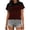 Red, variant on Vmvidoty Women's Summer Tops Dressy Casual Short Crew Neck Striped Shirts Hot Pink XL