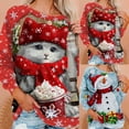 thumbnail image 4 of Gvmfive Women Long Sleeve Christmas Shirt Casual Tunic Pullover Tops, 4 of 4