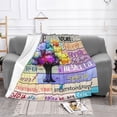 thumbnail image 6 of Four Season Colorful Tree Fleece Blanket Soft Throw Blanket Chirstmas Days Rustic Cozy Blanket for Women Girl Couch Sofa Bed Living Room Suitable for All Season 50x60 inch, 6 of 6