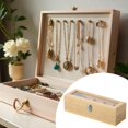 thumbnail image 1 of twisto Tea Storage Case Wooden Tea Chest Organizer Box Clear Lid Multi Compartment Drawer Cabinet Counter Table Desktop Storage for Suitable for gift giving home decoration kitchen 30x10x9cm, 1 of 8