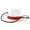 White1, variant on TIANZEN Classic Red Ribbon Western Cowboy Hat Jazz Fedora Unisex Ethnic Style Wide Brim Headwear Hats for Men