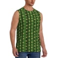 thumbnail image 2 of Uemuo Cactus1 Pattern Men's Sleeveless T-Shirt,Muscle Athletic Tank Top, Moisture-wicking Quick-dry Breathable Classic Tee Top for Gym Run Outdoor Sports-3X-Large, 2 of 8