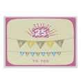 thumbnail image 1 of 25th Birthday Cutting Board, Pink Framework Flags Letters Burning Candlesticks Gifts Colorful Print, Decorative Tempered Glass Cutting and Serving Board, Large Size, Multicolor, by Ambesonne, 1 of 1