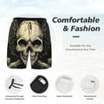 thumbnail image 3 of Honeii Gothic Winged Skull Print Men's Swim Shorts,Mens Swim Trunks,Breathable Mesh Beach Shorts for Swimming,Surfing, and Beach Activities-X-Large, 3 of 6