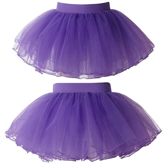 TiaoBug Toddler Girls 4 Layers Ballet Dance Tutu Skirts Party Fancy Dress up