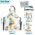 thumbnail image 3 of Coconuts and Cockatoos 5 Pcs Kitchen Set Heat Resistant Oven Mitts and Non-Slip Pot Holders with Adjustable Cooking Apron, 3 of 6