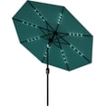 thumbnail image 1 of IdealHouse Patio Umbrella with Solar Lights, Outdoor Table Umbrella with 8 Durable Ribs, Tilt & Crank Mechanism, Waterproof & UV Protection for Garden, Backyard, Poolside (Light Blue, 9 FT), 1 of 7
