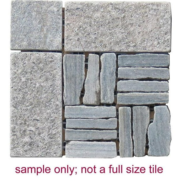 Intrend Tile LS017-G Quartzite Alterné Mosaïque Mélange - Vert