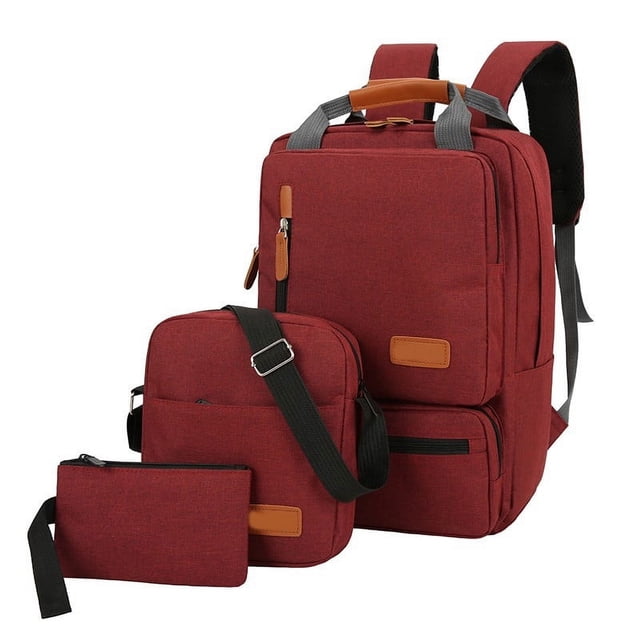 Dvkptbk Shoulder Bag Casual Backpack Three Piece Set, Large Capacity Student Backpack, Suitable for School and Outdoor Travel, Computer Bag for Men and Women with Large Capacity on Clearance