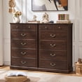 thumbnail image 4 of Joaxswe 6 Drawers Dresser Chests for Bedroom, Wood Chset of Drawers, Dressers Organizer for Bedroom, Living Room,Hallway, Walnut, 4 of 7