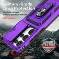 thumbnail image 6 of Dteck Case for Samsung Galaxy S25 Ultra ,Shockproof TPU+PC Built-in 360° Rotate Ring Kickstand Magnetic Shockproof Back Cover for Galaxy S25 Ultra,Purple, 6 of 9