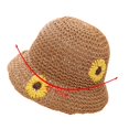thumbnail image 3 of Toddler Baby Kids Summer Outdoor Sunscreen Printing Pattern Straws Hats Sun Cap, 3 of 4