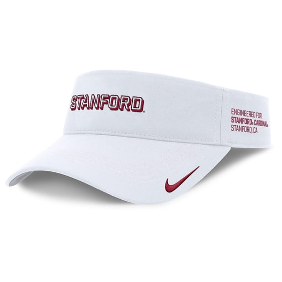 Men's Nike White Stanford Cardinal 2025 On-Field Gameday Performance Ace Adjustable Visor