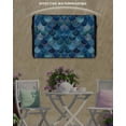 thumbnail image 6 of Outdoor TV Cover 48 to 50 Inch Weatherproof, Boho Waterproof TV Screen Protector for Outside Decor with Zipper and Pocket 48"L x 30"H , Scallop Pattern Blue, 6 of 7