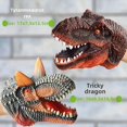 thumbnail image 4 of Dinosaur Hand Puppet Gloves Soft Silicone Triangle Dragon King Dragon Children's Simulation Animal Model Boys Toy Direct From Ma, 4 of 5