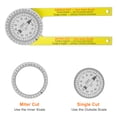 thumbnail image 3 of Yeacher Miter Saw Protractor 360 Horizontal Angle Finder Featuring Engraved Scales For Carpentry Cutting Positioning, 3 of 8