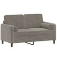 thumbnail image 2 of vidaXL Sofa Sectional Couch with Pillows and Cushions for Living Room Velvet, 2 of 40