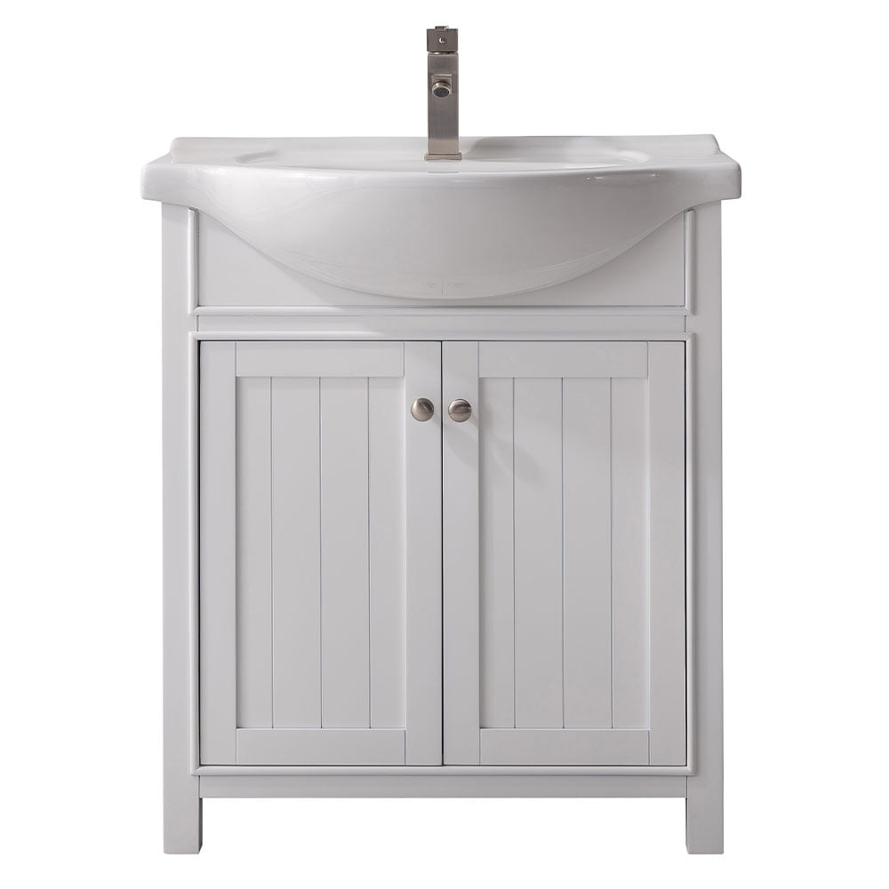 Design Element Marian 30" Single Sink Bathroom vanity in White with
