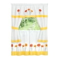 thumbnail image 2 of Montauk Accents Embroidered Sunflowers & Daisies Complete 5 Piece Cottage Kitchen Curtain Tier & Valance Set - Assorted Colors, 2 of 3