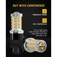 thumbnail image 4 of Wolfrail 3157 4157 3057 3457 Switchback LED Bulbs 76SMD Chipsets White\\/Amber with Projector Replacement for Front\\/Rear Turn Signal Parking Daytime Running Lights\\/DRL (Pack of 2), 4 of 5