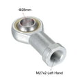 thumbnail image 3 of SI28TK PHSA28 Rod End Bearing 28mm Bore Self-lubricated Joint Bearing M27x2 Left Hand Female Thread, 3 of 6