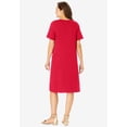 thumbnail image 2 of Woman Within Plus Size Perfect Short-Sleeve V-Neck Tee Dress, 2 of 6