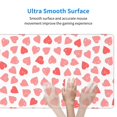 thumbnail image 5 of Bingfone Pink Hearts1 Large Gaming Mouse Pad,Extended Desk Mousepad With Stitched Edges,Non-Slip Base,Water Resist Keyboard Pad For Gamer, Office & Home, 29.5 X 16 In, 5 of 9