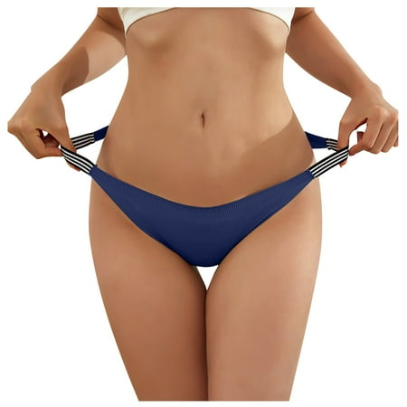 

QWERTYU Womens No Show High Leg Panty Sexy Cheeky Soft Underwear Comfort Lingerie Tanga S