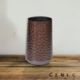 thumbnail image 2 of Brown Rustic Iron Flower Plant Centerpiece Hammered Vase, 2 of 9