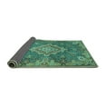thumbnail image 2 of Ahgly Company Indoor Square Medallion Turquoise Blue Traditional Area Rugs, 7' Square, 2 of 4