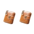 thumbnail image 4 of Sonducket Cambiar cartera corta portátil Retro PU cuero monedero monedero tarjetero billetera cumpleaños vacaciones marrón Marrón 2piezas Sonducket CBP267886, 4 of 5